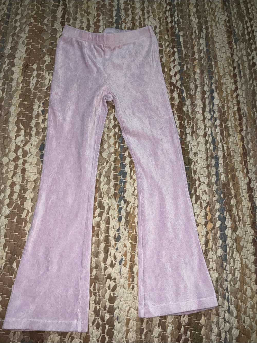 Hanna Andersson Pink Velvet Flared Pants